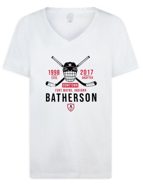 Classic Heritage Drake Batherson Premium Ladies V-Neck T-Shirt | Swagsta