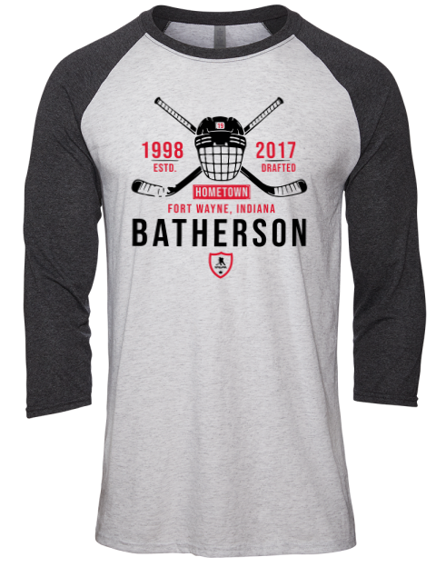 Classic Heritage Drake Batherson Unisex Premium Three-Quarter Raglan T-Shirt | Swagsta