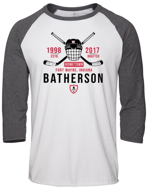 Classic Heritage Drake Batherson Unisex Premium Three-Quarter Raglan T-Shirt | Swagsta