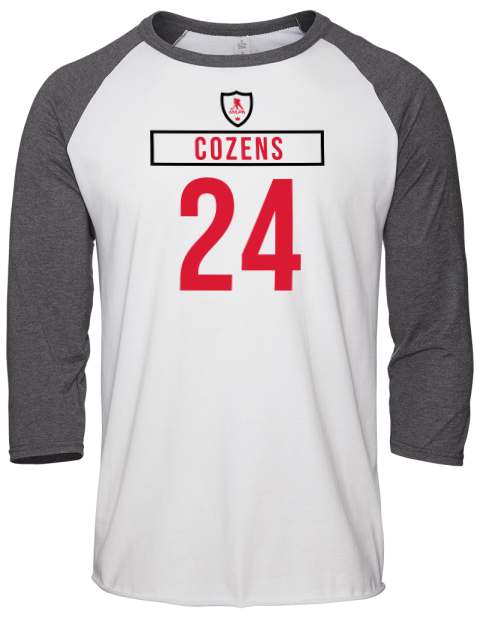 Home Jersey Dylan Cozens Unisex Premium Three-Quarter Raglan T-Shirt | Swagsta