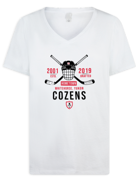 Classic Heritage Dylan Cozens Premium Ladies V-Neck T-Shirt | Swagsta