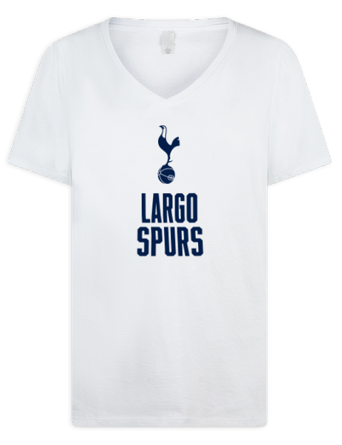 Stacked Largo Spurs Premium Ladies V-Neck T-Shirt | Swagsta