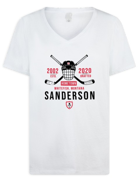 Classic Heritage Jake Sanderson Premium Ladies V-Neck T-Shirt | Swagsta