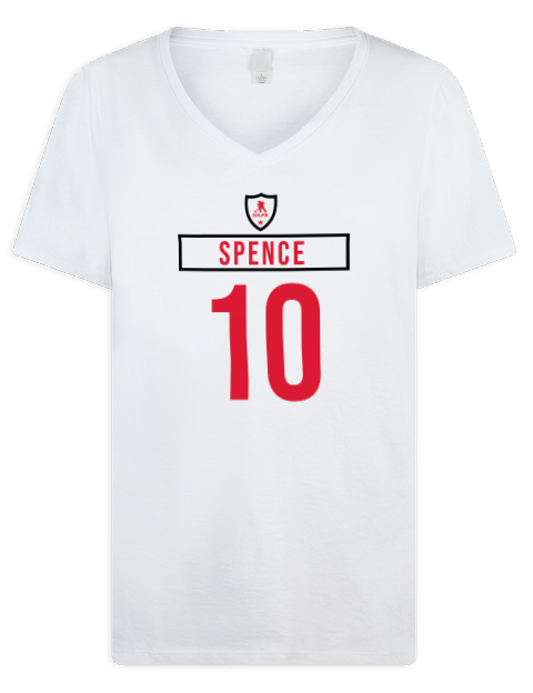 Home Jersey Jordan Spence Premium Ladies V-Neck T-Shirt | Swagsta