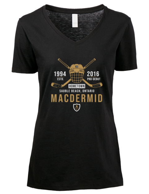 Heritage Kurtis Macdermid Premium Ladies V-Neck T-Shirt | Swagsta