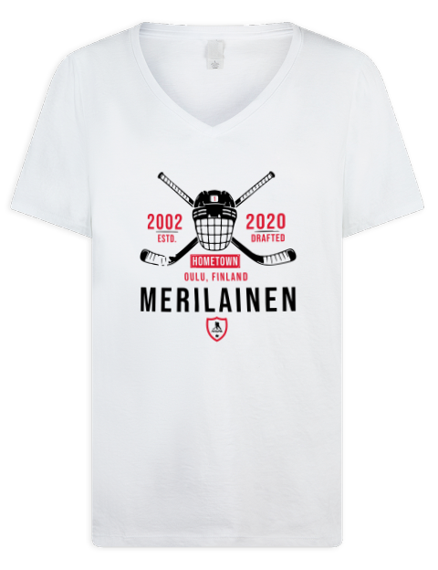 Classic Heritage Leevi Merilainen Premium Ladies V-Neck T-Shirt | Swagsta