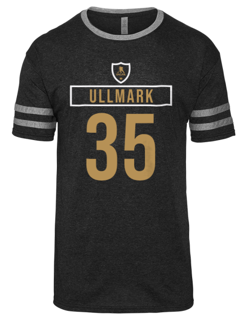 Away Jersey Linus Ullmark Men's Tri-Blend T-Shirt | Swagsta