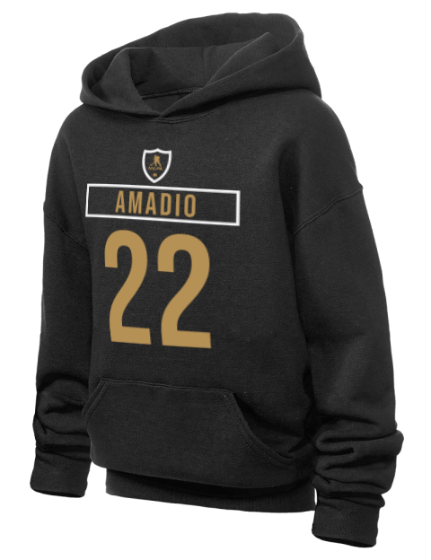 Away Jersey Michael Amadio Youth Hooded Sweatshirt | Swagsta