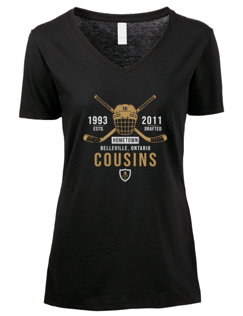 Heritage Nick Cousins Premium Ladies V-Neck T-Shirt | Swagsta