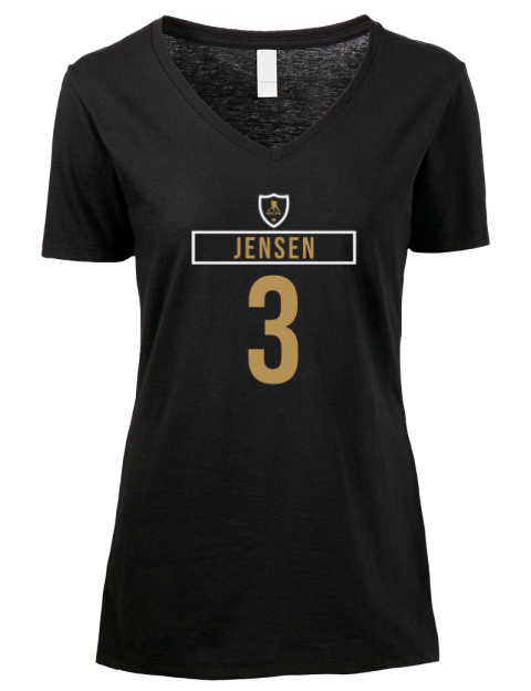 Away Jersey Nick Jensen Premium Ladies V-Neck T-Shirt | Swagsta