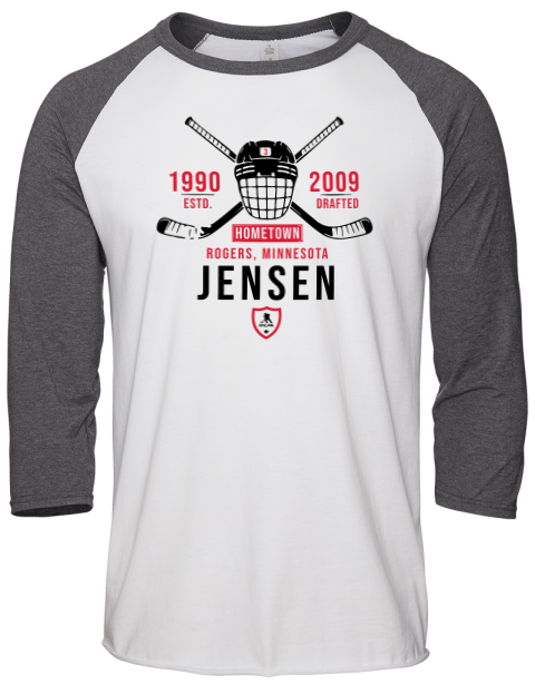 Classic Heritage Nick Jensen Unisex Premium Three-Quarter Raglan T-Shirt | Swagsta