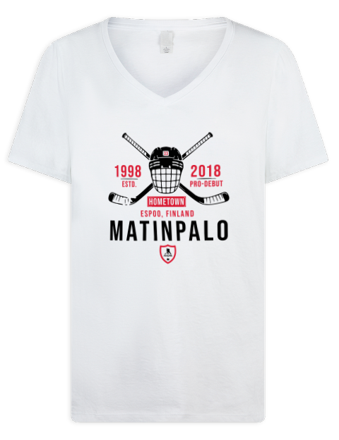 Classic Heritage Nikolas Matinpalo Premium Ladies V-Neck T-Shirt | Swagsta