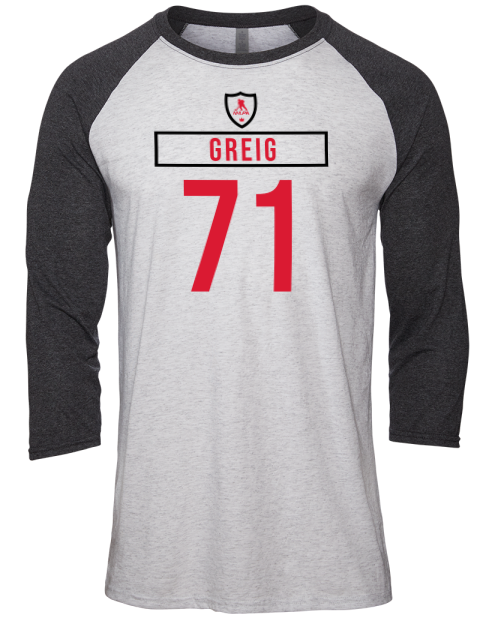 Home Jersey Ridly Greig Unisex Premium Three-Quarter Raglan T-Shirt | Swagsta