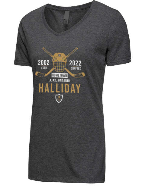 Heritage Stephen Halliday Premium Ladies V-Neck T-Shirt | Swagsta