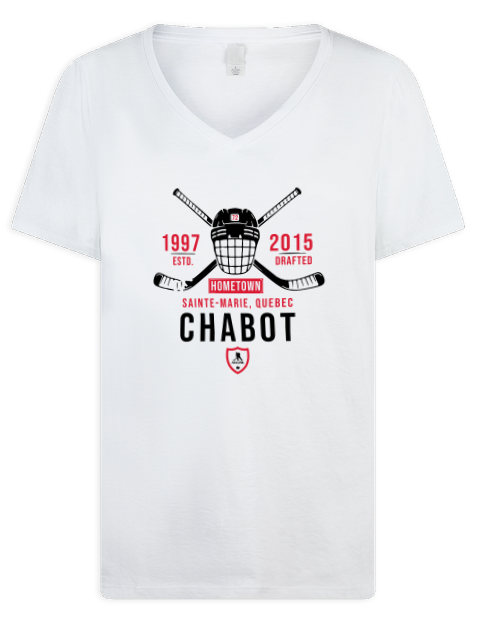 Classic Heritage Thomas Chabot Premium Ladies V-Neck T-Shirt | Swagsta