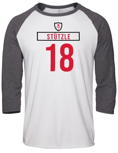 Home Jersey Tim Stutzle Unisex Premium Three-Quarter Raglan T-Shirt | Swagsta