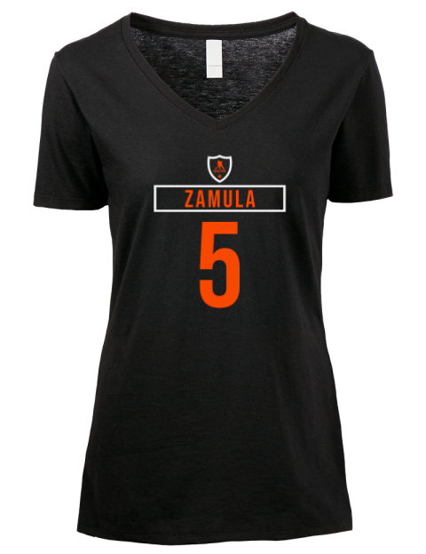 Away Jersey Egor Zamula Premium Ladies V-Neck T-Shirt | Swagsta