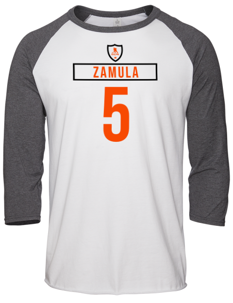 Home Jersey Egor Zamula Unisex Premium Three-Quarter Raglan T-Shirt | Swagsta