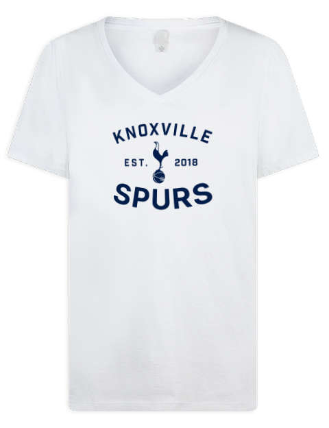 Fan Wear Knoxville Spurs Premium Ladies V-Neck T-Shirt | Swagsta