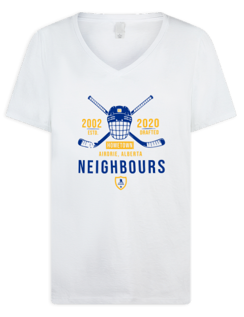 Classic Heritage Jake Neighbours Premium Ladies V-Neck T-Shirt | Swagsta