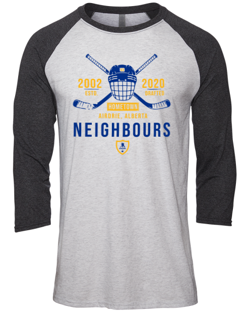 Classic Heritage Jake Neighbours Unisex Premium Three-Quarter Raglan T-Shirt | Swagsta