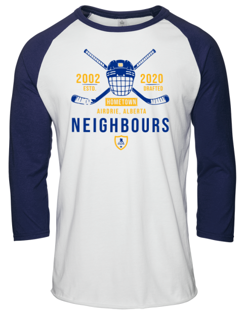 Classic Heritage Jake Neighbours Unisex Premium Three-Quarter Raglan T-Shirt | Swagsta