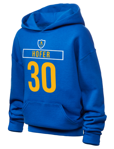 Away Jersey Joel Hofer Youth Hooded Sweatshirt | Swagsta