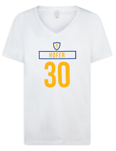 Home Jersey Joel Hofer Premium Ladies V-Neck T-Shirt | Swagsta