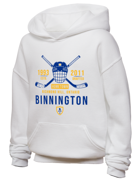 Classic Heritage Jordan Binnington Youth Hooded Sweatshirt | Swagsta