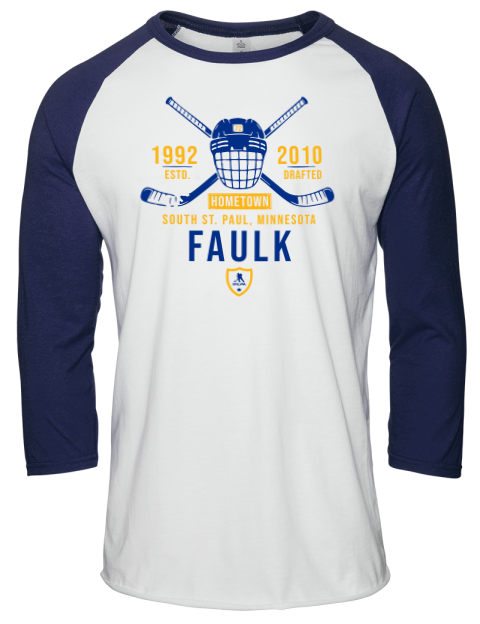 Classic Heritage Justin Faulk Unisex Premium Three-Quarter Raglan T-Shirt | Swagsta