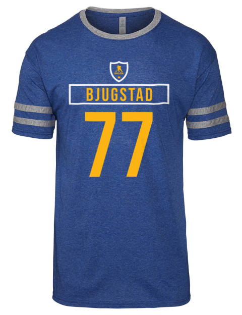 Away Jersey Nick Bjugstad Men's Tri-Blend T-Shirt | Swagsta