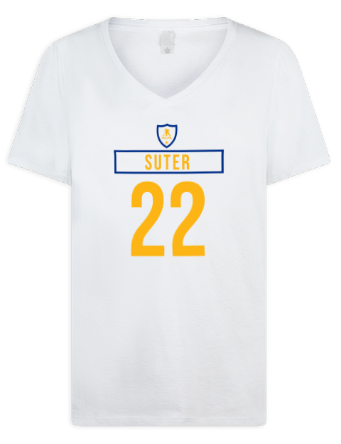 Home Jersey Pius Suter Premium Ladies V-Neck T-Shirt | Swagsta