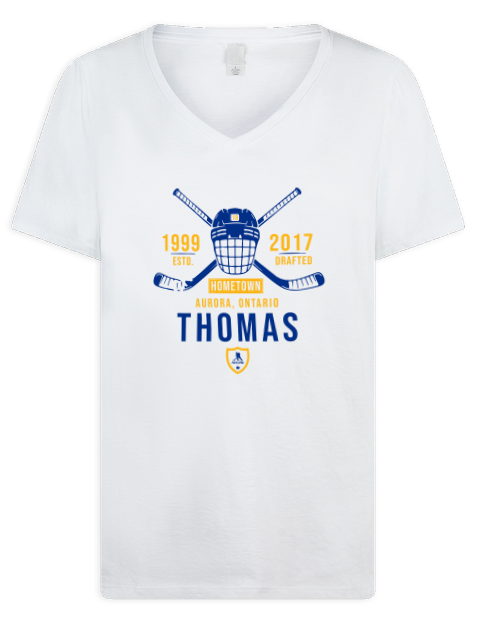 Classic Heritage Robert Thomas Premium Ladies V-Neck T-Shirt | Swagsta