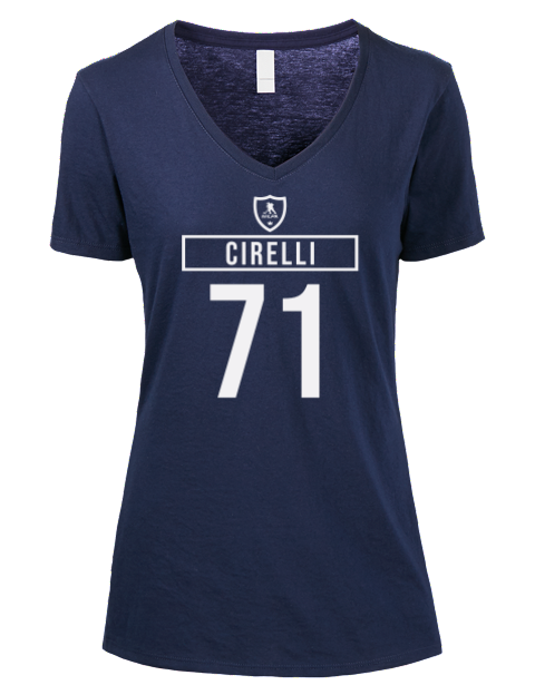 Away Jersey Anthony Cirelli Premium Ladies V-Neck T-Shirt | Swagsta