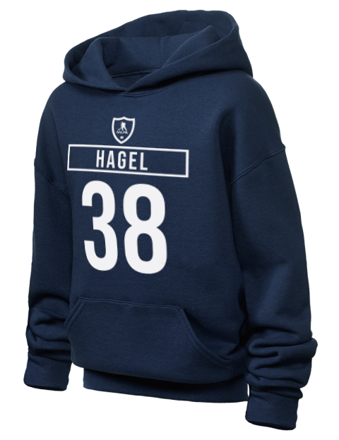 Away Jersey Brandon Hagel Youth Hooded Sweatshirt | Swagsta