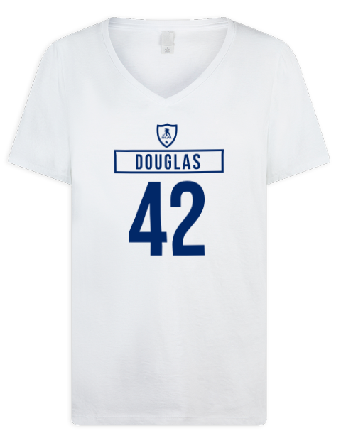 Home Jersey Curtis Douglas Premium Ladies V-Neck T-Shirt | Swagsta