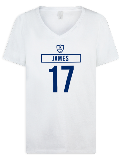 Home Jersey Dominic James Premium Ladies V-Neck T-Shirt | Swagsta