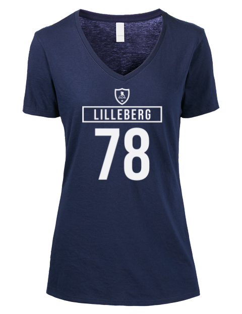 Away Jersey Emil Lilleberg Premium Ladies V-Neck T-Shirt | Swagsta