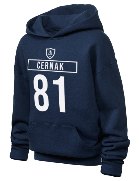 Away Jersey Erik Cernak Youth Hooded Sweatshirt | Swagsta