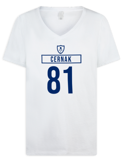Home Jersey Erik Cernak Premium Ladies V-Neck T-Shirt | Swagsta