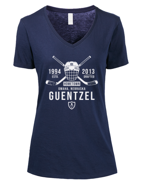 Heritage Jake Guentzel Premium Ladies V-Neck T-Shirt | Swagsta