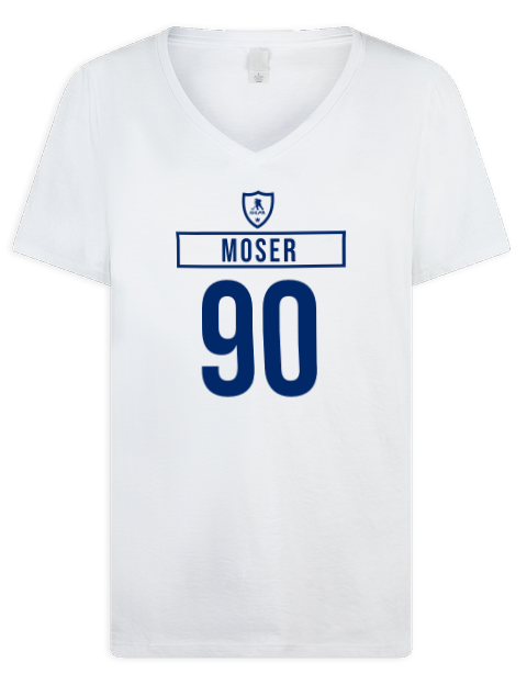 Home Jersey JJ Moser Premium Ladies V-Neck T-Shirt | Swagsta