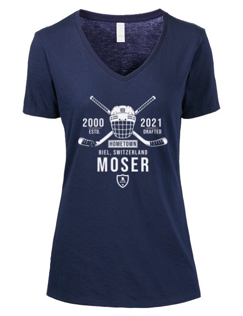 Heritage JJ Moser Premium Ladies V-Neck T-Shirt | Swagsta