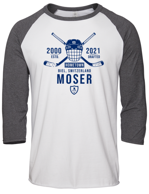 Classic Heritage JJ Moser Unisex Premium Three-Quarter Raglan T-Shirt | Swagsta