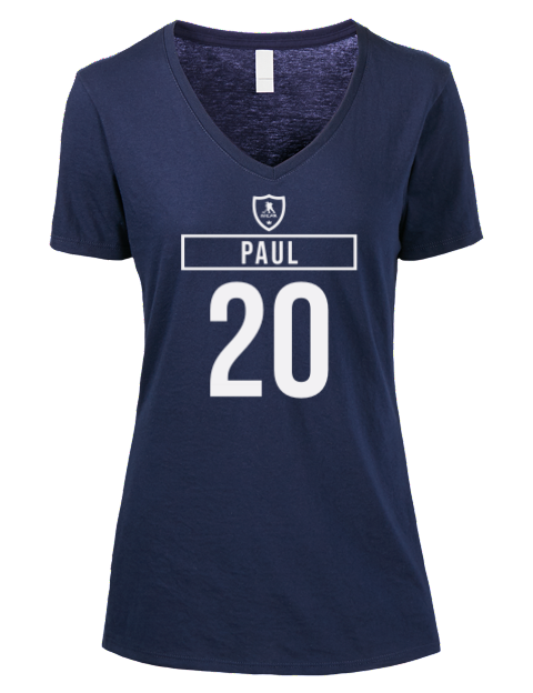 Away Jersey Nicholas Paul Premium Ladies V-Neck T-Shirt | Swagsta