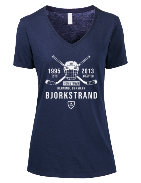 Heritage Oliver Bjorkstrand Premium Ladies V-Neck T-Shirt | Swagsta
