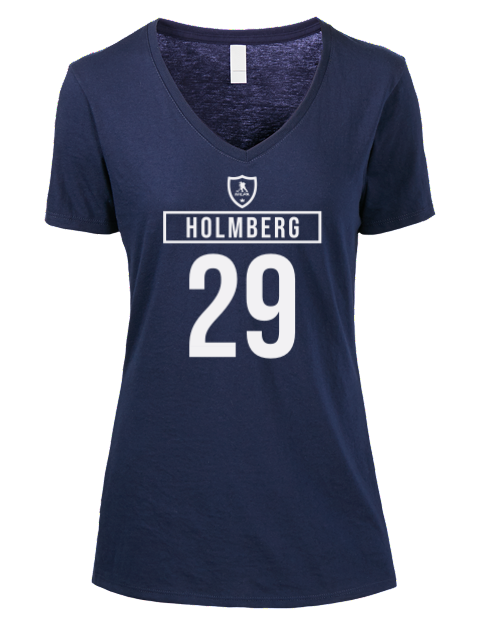 Away Jersey Pontus Holmberg Premium Ladies V-Neck T-Shirt | Swagsta