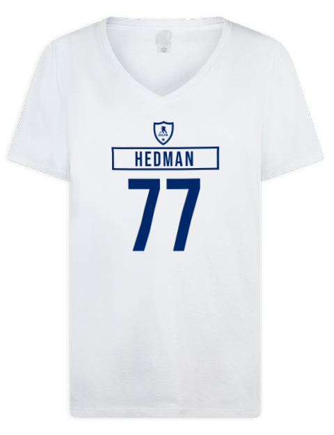 Home Jersey Victor Hedman Premium Ladies V-Neck T-Shirt | Swagsta