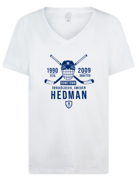 Classic Heritage Victor Hedman Premium Ladies V-Neck T-Shirt | Swagsta