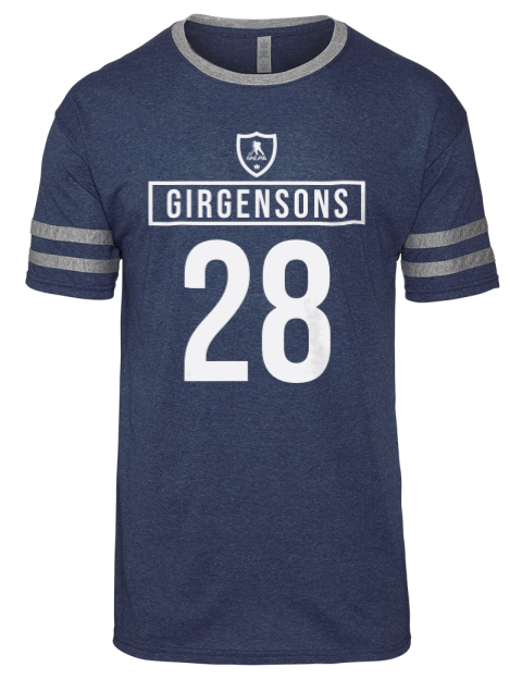 Away Jersey Zemgus Girgensons Men's Tri-Blend T-Shirt | Swagsta